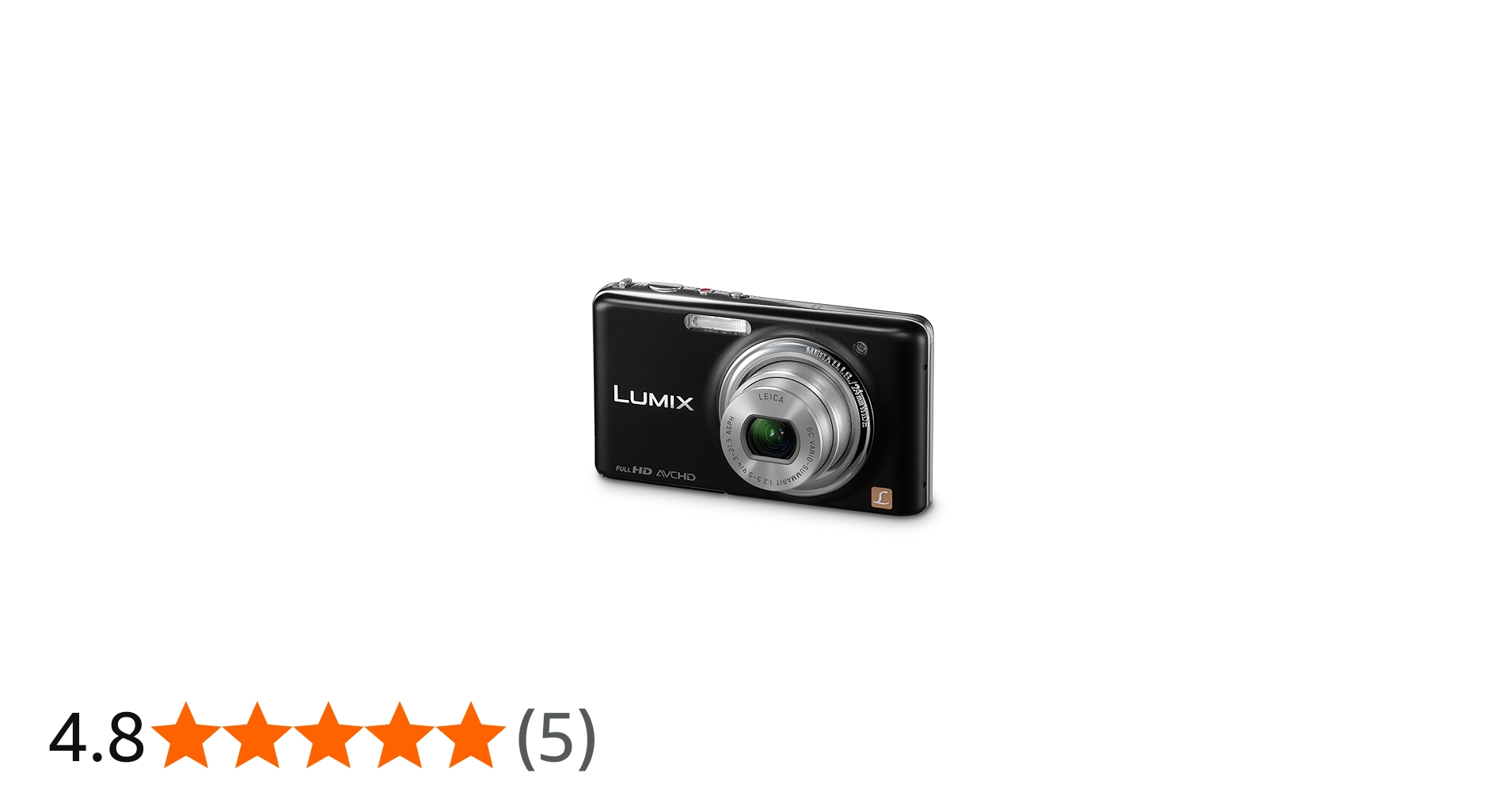 Panasonic Lumix FX77 Digital Camera - Black (12.1MP, 5x Optical