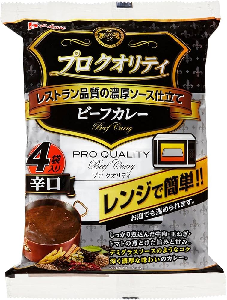 Amazon.co.jp: ハウス プロクオリティ ビーフカレー 4袋入り 辛口 680g