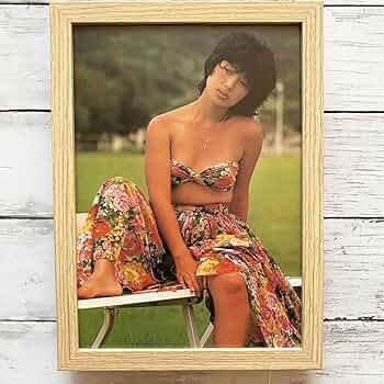 Amazon.co.jp: 額装品山口百恵 若い頃水着80年代レトロポスター風広告