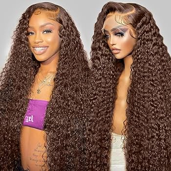 Amazon.com : GXTKI 30Inch Chocolate Brown Human Hair Wig 200