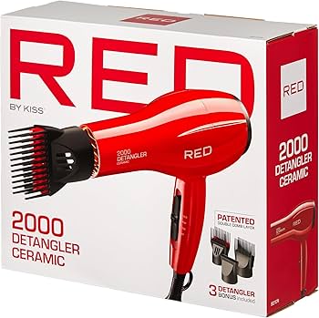 Amazon.com : Kiss Products Red Detangler Dryer Plus 3 Attachments