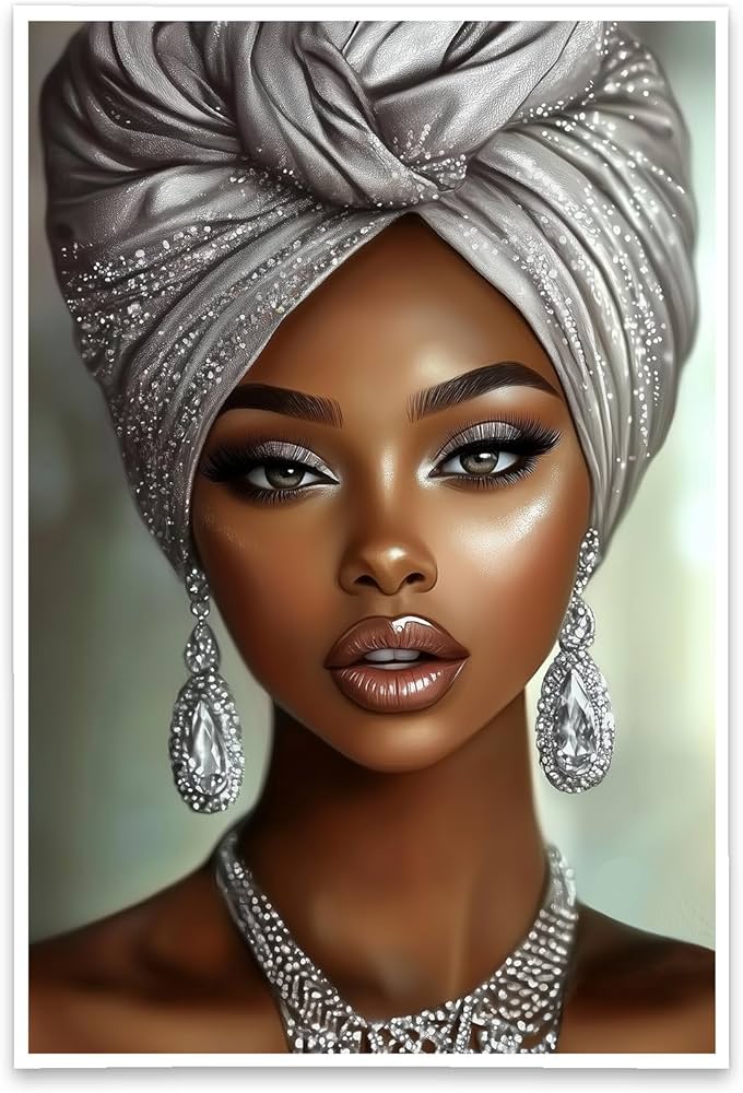 Amazon.co.jp: ZXHYWYM 黒人女性 ウォールアート アフリカ系アメリカ人