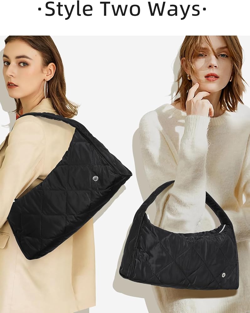 WESTBRONCO Small Shoulder Bag Purse for Women Quilted Handbag Cute