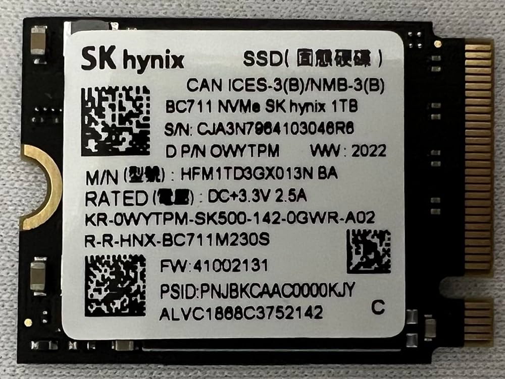 Amazon | Sk Hynix BC711 1TB PCIe NVMe 2230 | SK Hynix | 内蔵SSD 通販