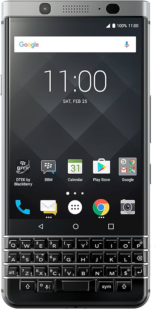 Amazon | Smartphone BlackBerry KEYone, Silver | BlackBerry | 携帯