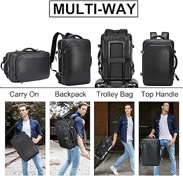 Amazon.com: Masa Kawa Black Leather 15.6 Inch Laptop Backpack for