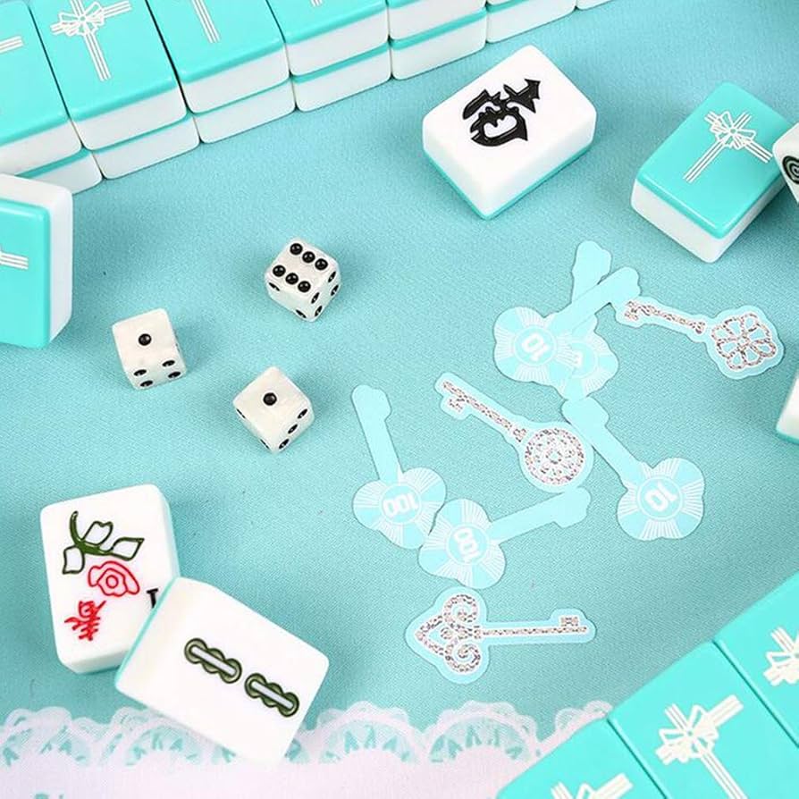 Amazon.co.jp: 麻雀牌一式、ポータブル 中国麻雀セット 144 ワット