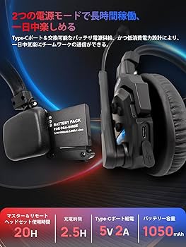 Amazon.co.jp: SYNCO XTALK X5 ワイヤレスインカムヘッドセット, 5人