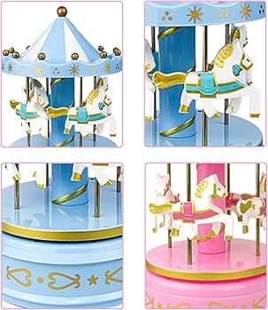 Amazon | ミニ 小型 オルゴール 回転木馬 カルーセルオルゴール