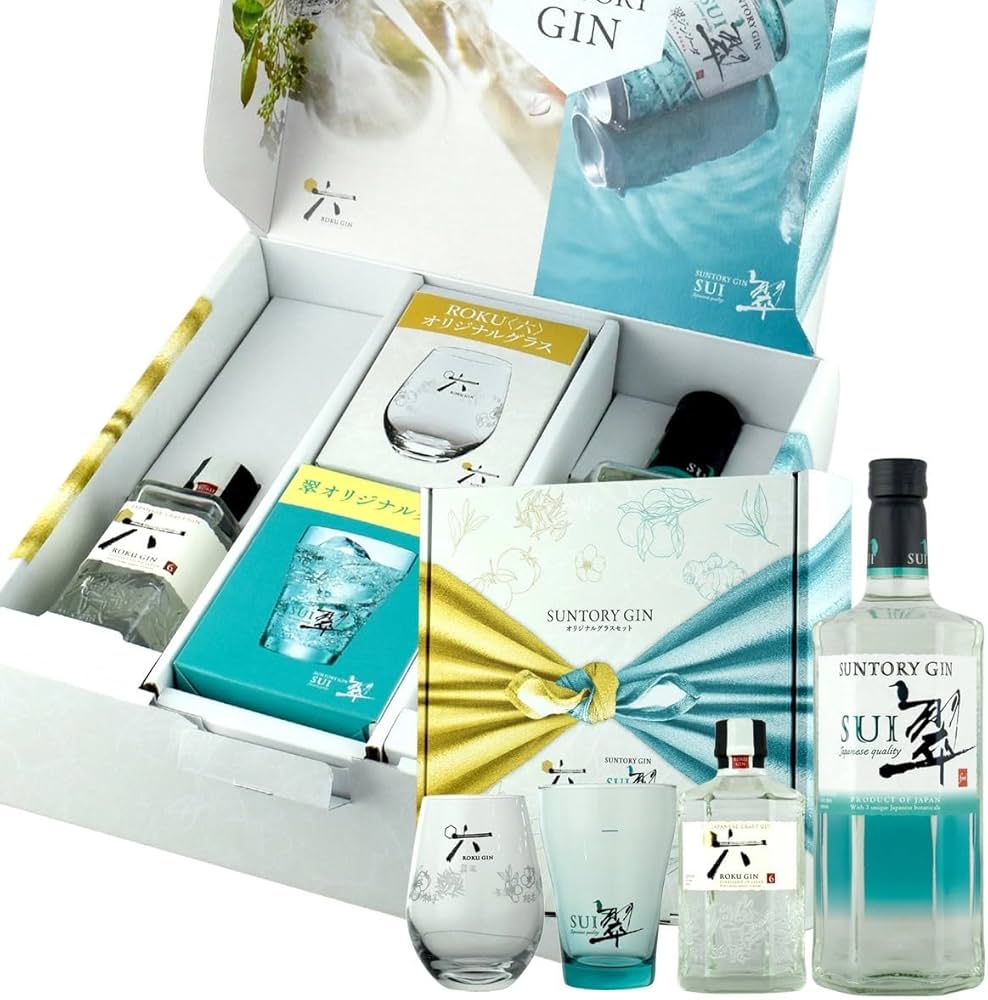 Amazon.co.jp: サントリー ジン 翠 700ml 1本+ROKU(六) 200ml 1本