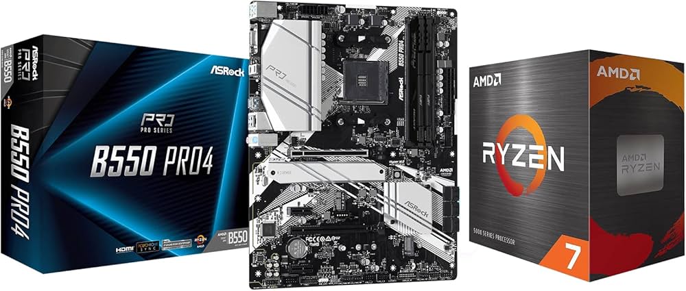 Amazon | ASRock B550 PRO4 ATX マザーボード AMD Ryzen 7 5700X 8Core