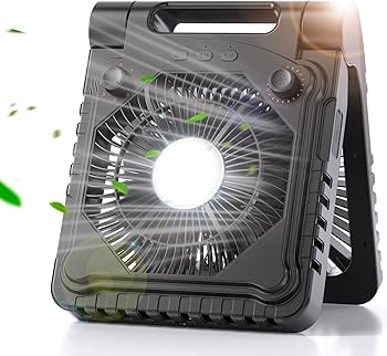 Amazon.co.jp: 【太陽光充電・3色LEDライト】HAGOOGI キャンプ 扇風機
