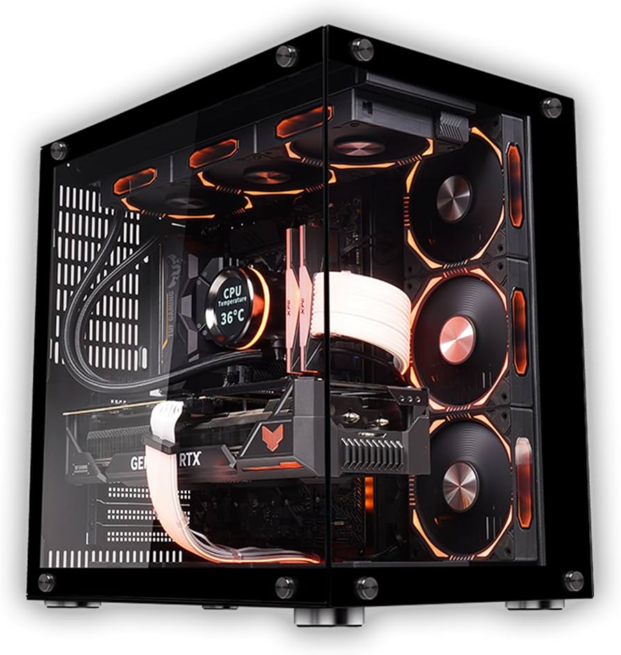 Amazon.co.jp: pcケース ミドルタワー ピラーレスpcケース type-c高速