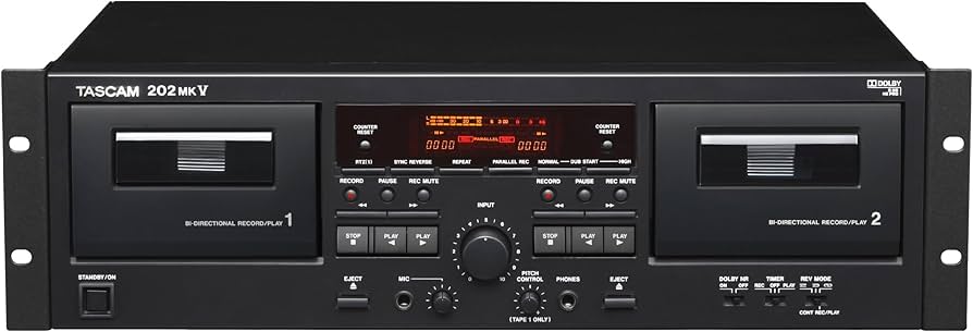 Amazon.co.jp: TASCAM オートリバースダブルカセットデッキ 202MKV