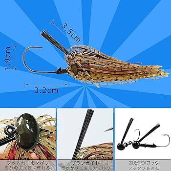 Amazon.co.jp: VTEERY(みさ) ラバージグ バス釣り ラバージグセット