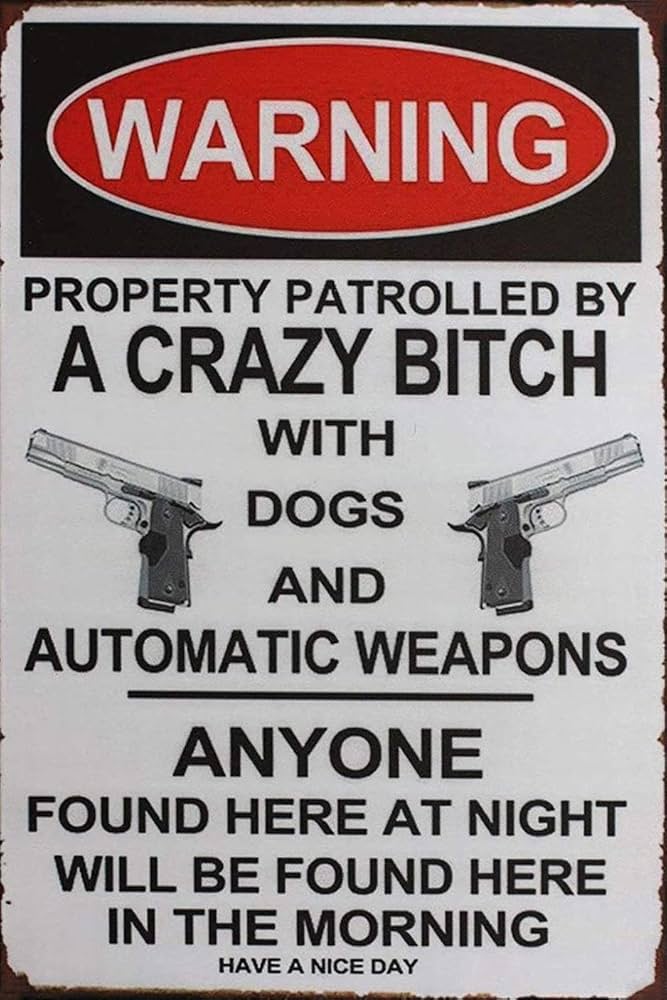 Amazon.com: SIGNCHAT Warning Safety Sign Warning Property