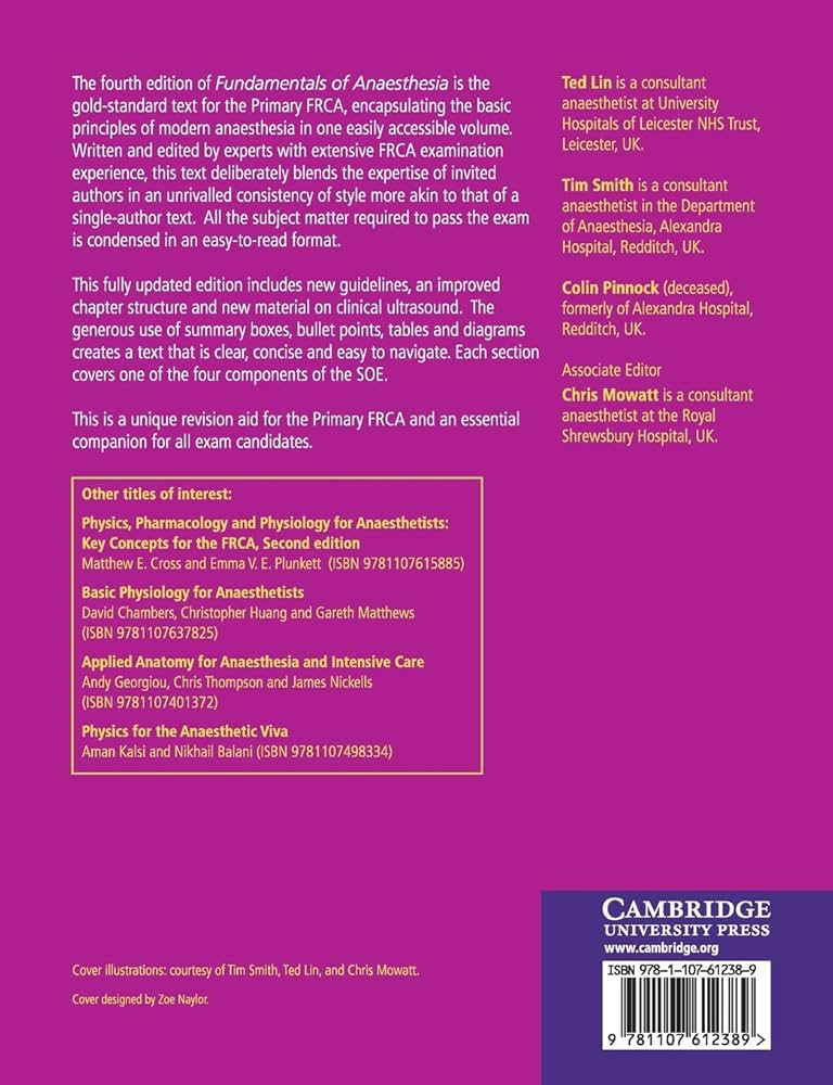 Fundamentals of Anaesthesia: 9781107612389: Medicine & Health