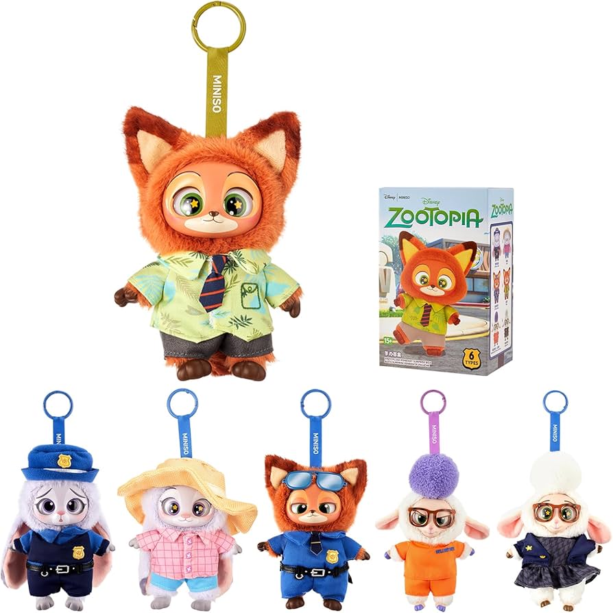 Amazon.com: MINISO Disney Zootopia Soft Vinyl Plush Toy Blind Box