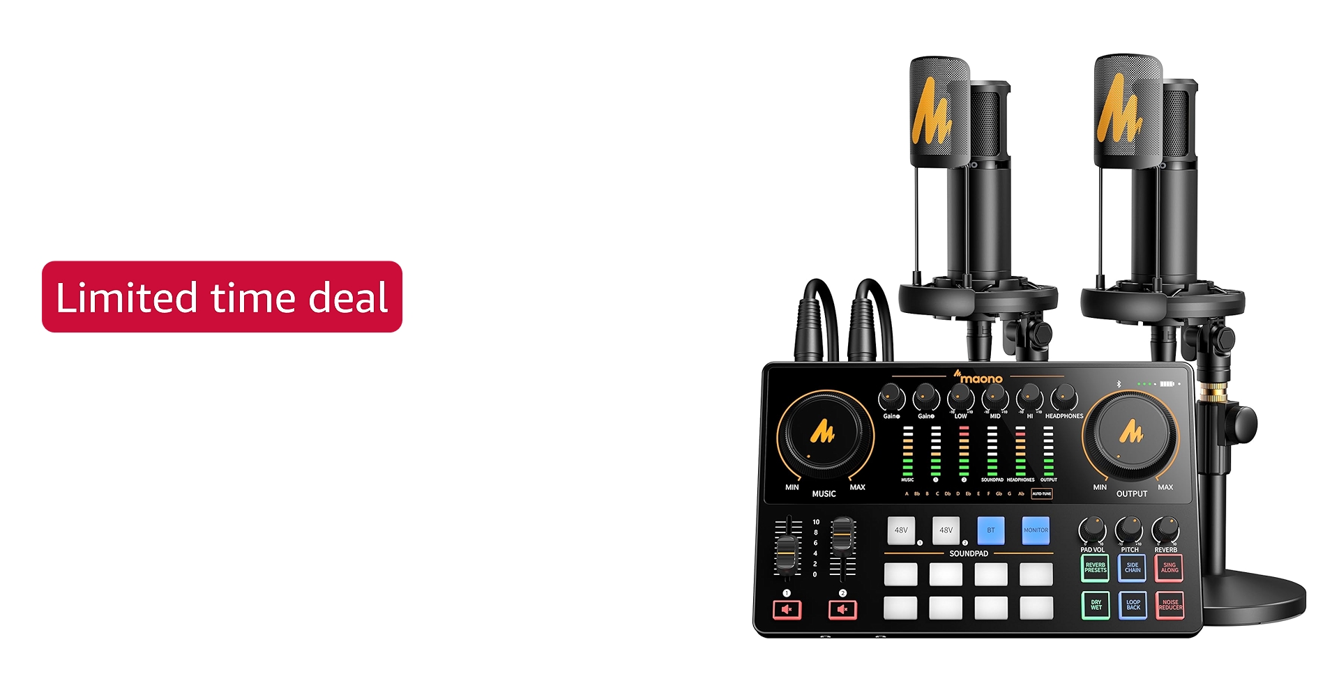 Amazon.com: MAONO Podcast Equipment Bundle for 2: Audio Interface