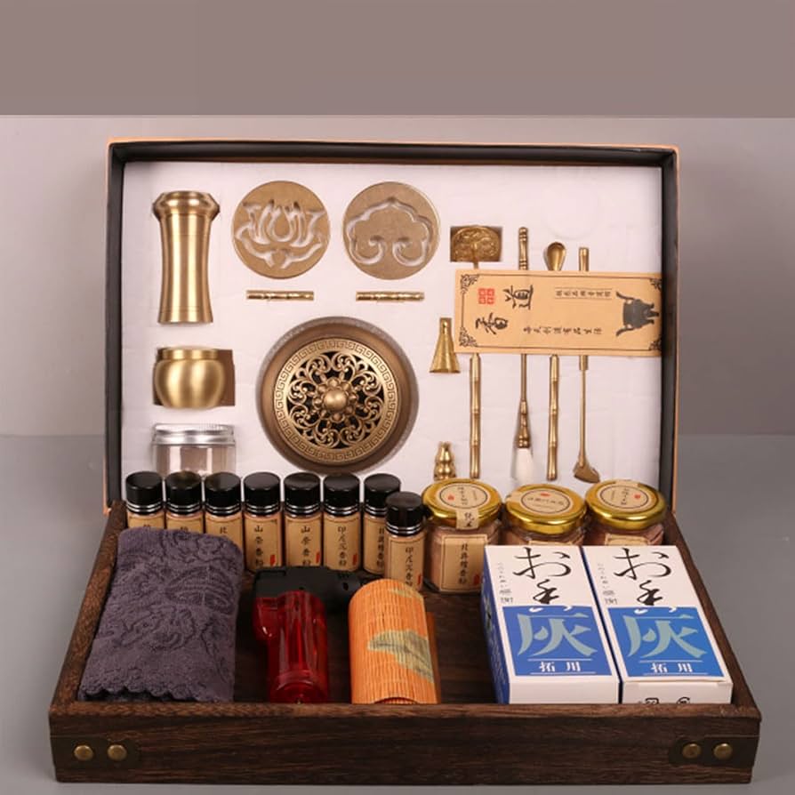 Amazon｜香篆香型セット 香道具 真鍮製 純銅線香炉キット ツール お香