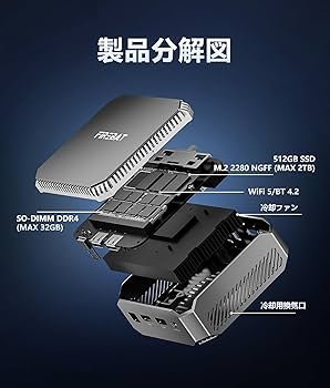 Amazon.co.jp: FIREBATミニPC N150/16GB/512GB/WiFi/BT メモリと