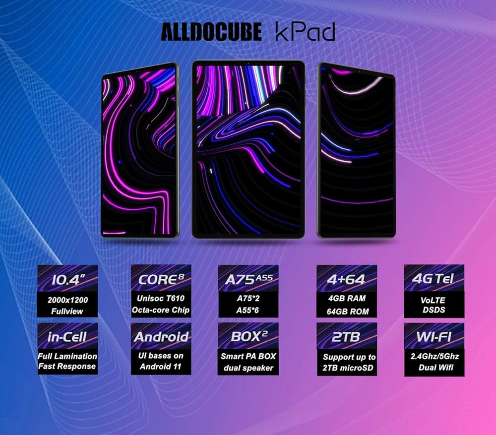 Amazon.co.jp: ALLDOCUBE Kpad タブレット Android13 10.4インチ