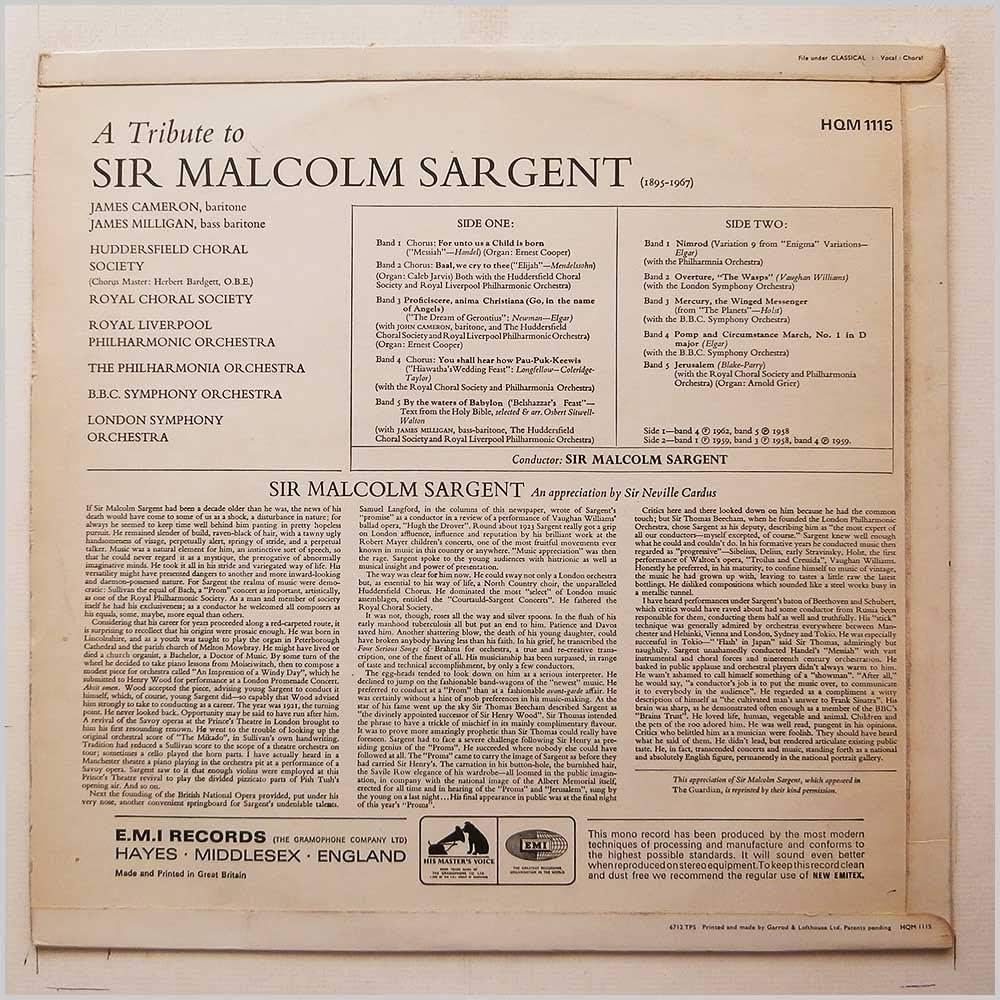 Amazon.co.jp: A Tribute To Sir Malcolm Sargent: Music