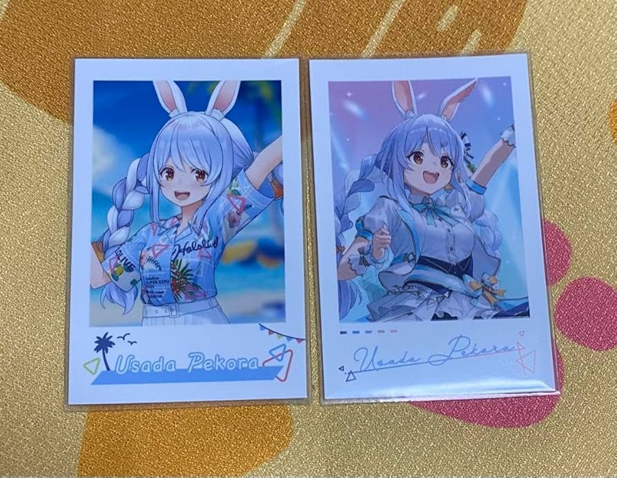 Amazon.co.jp: ホロラ 5th fes ランダムチェキ風カード 兎田ぺこら 2枚