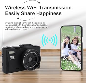 Amazon | デジタルカメラ 5K UHD 75MP、オートフォーカス トラベル