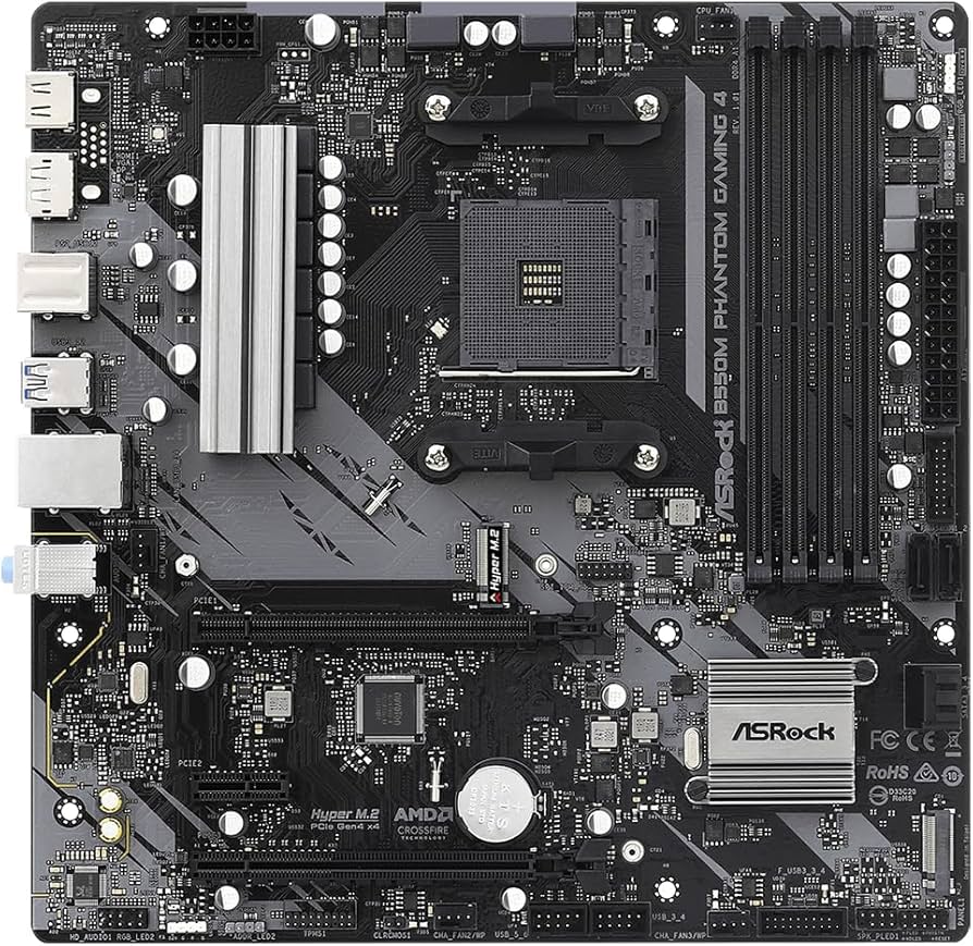 ASRock AM4 AMD B550 SATA 6Gb/s Micro ATX AMD Motherboard Model