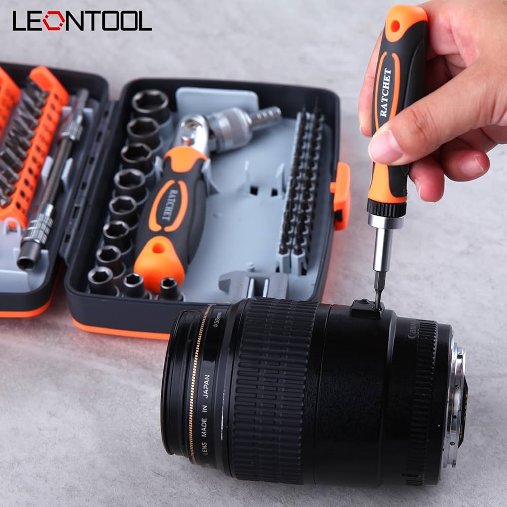 Amazon | LEONTOOL ラチェットドライバーセット 68in1 精密ドライバー