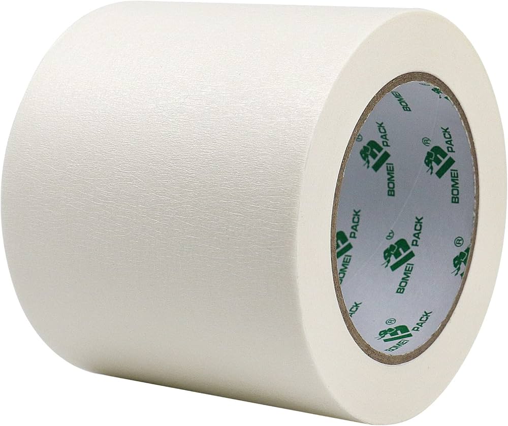 Amazon.co.jp: BOMEI PACK 工事用マスキングテープ 白 幅100mm×長さ50m