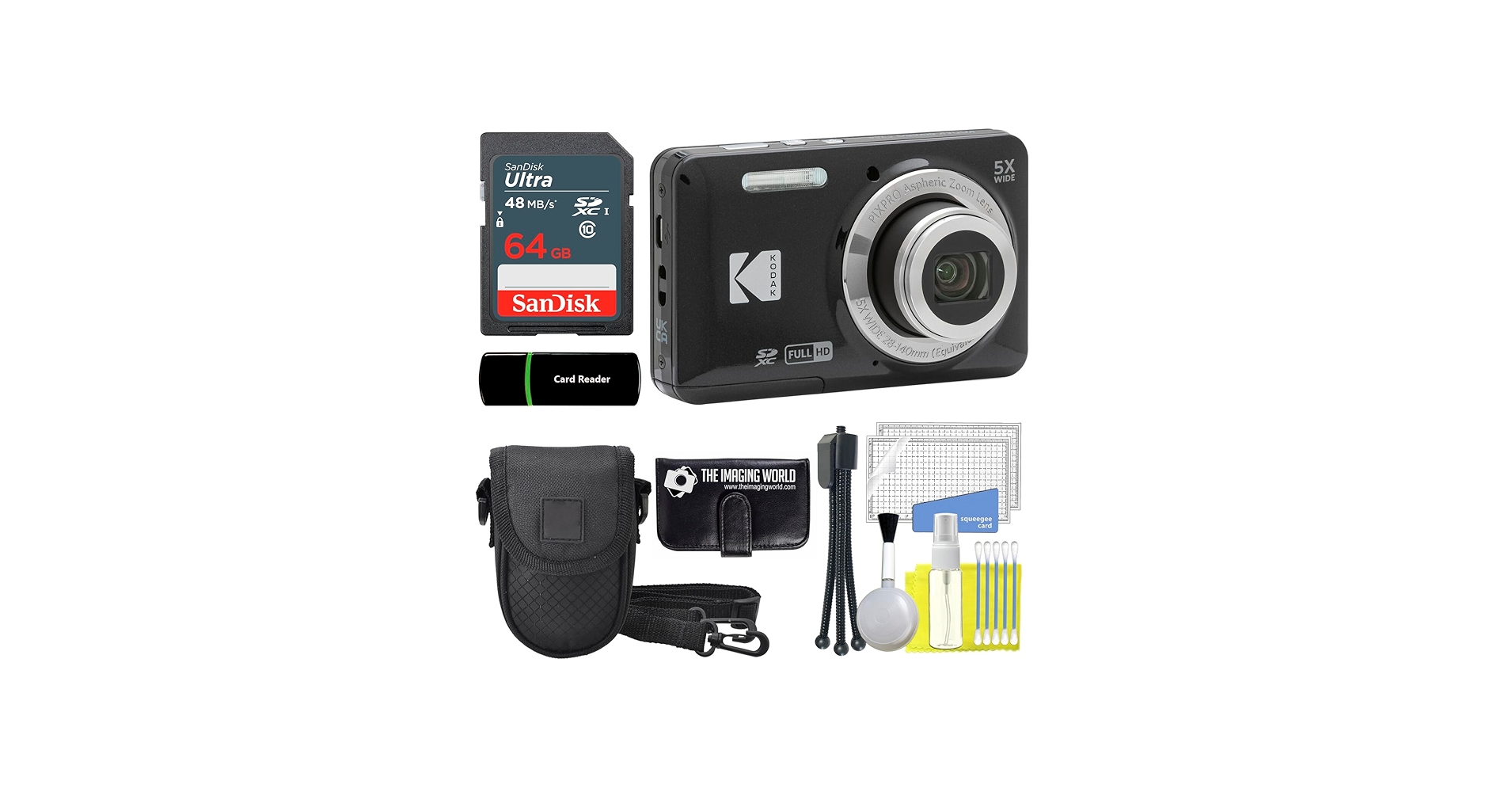 Amazon.com : Kodak PIXPRO FZ55 Black 16MP Digital Camera 5X