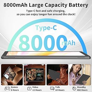 Amazon.com : Android Tablet with Keyboard, Android 15 Tablet 10