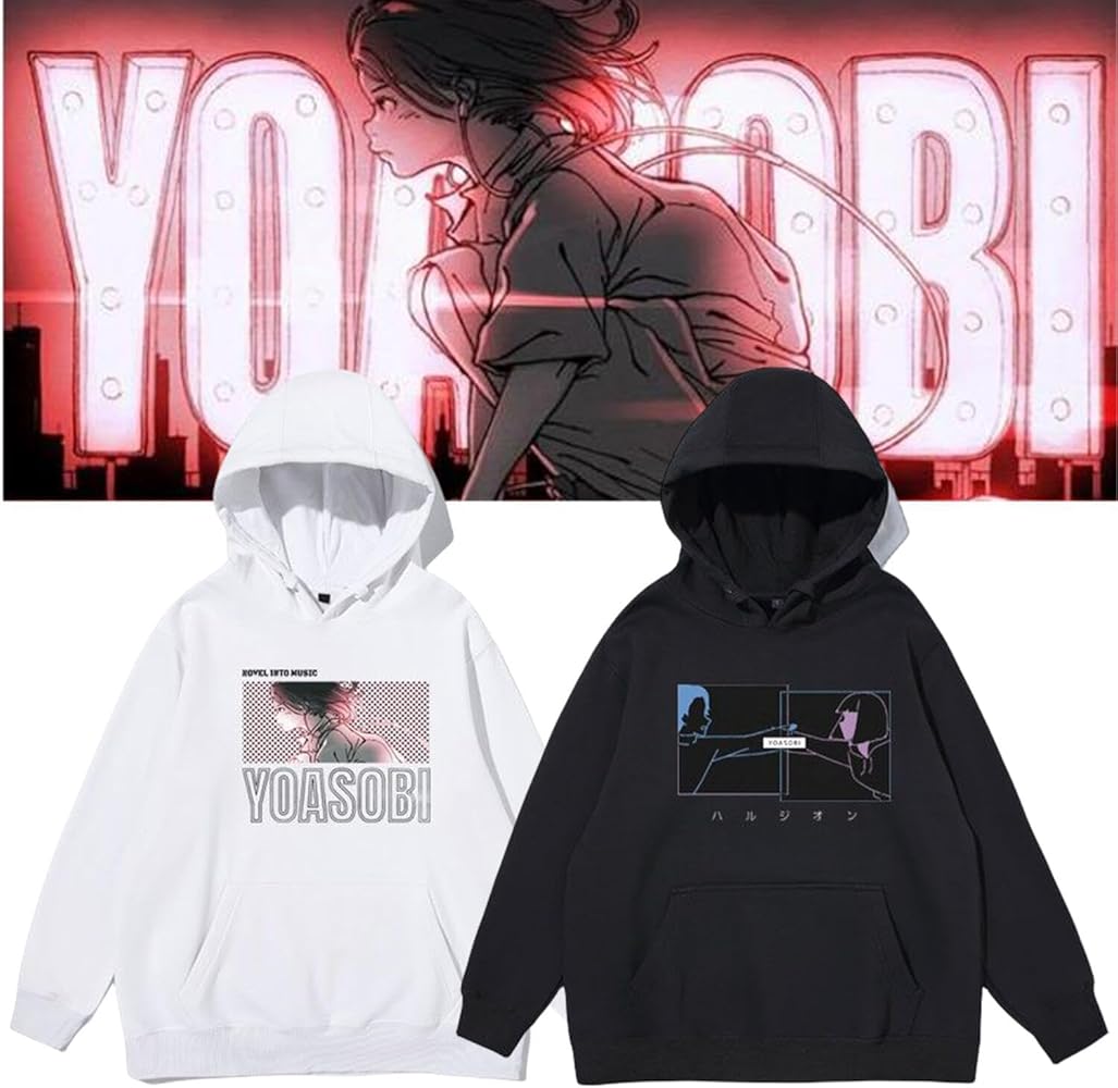 Amazon.co.jp: XZE YOASOBI Hoodie, Long Sleeve, Ayase Album, Men's
