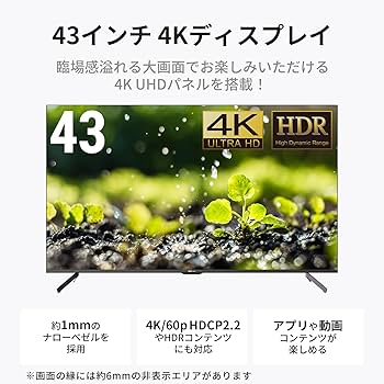 Amazon.co.jp: DMM.make 大型ディスプレイ モニター 43インチ 4K/HDR