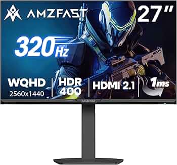 Amazon.com: Amzfast 27 Inch Gaming Monitor 320Hz 240Hz WQHD 2560 x