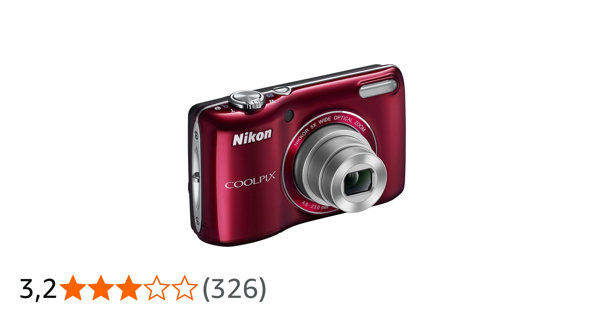 Nikon Câmera digital COOLPIX L26 de 16,1 MP com lente de vidro