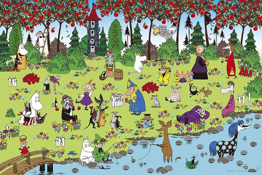 Amazon.co.jp: 1000ピース ジグソーパズル MOOMIN 森の収穫 (50x75cm