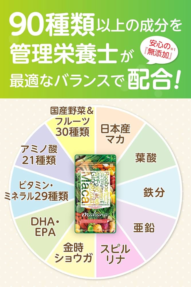 Amazon | 【公式】 妊活サプリ マカナ makana 男女兼用 1袋 妊活 葉酸