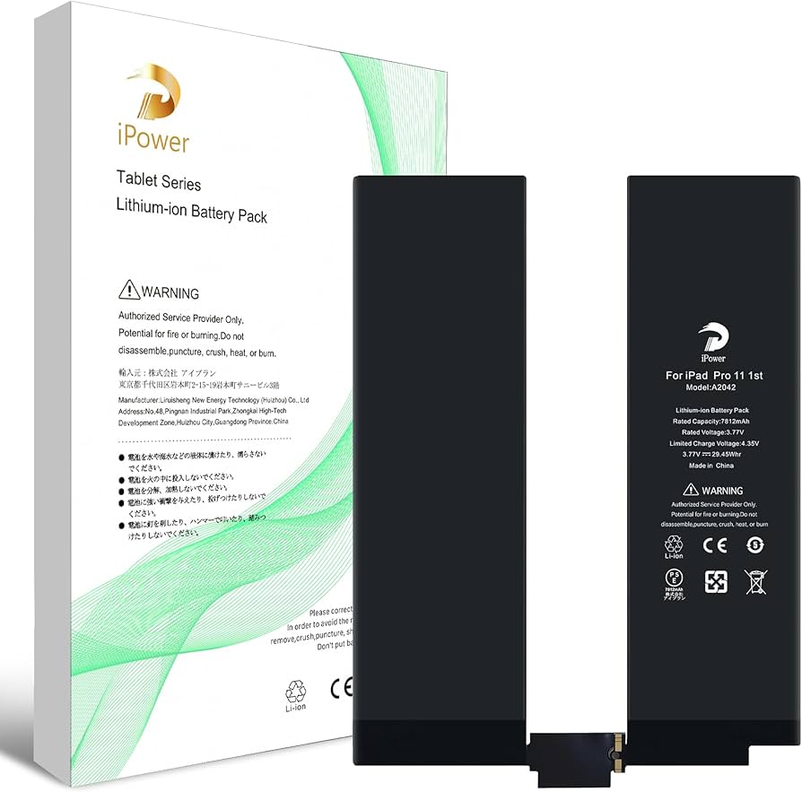 Amazon | iPower for iPad Pro 11 バッテリー交換 第1世代 容量7812mAh