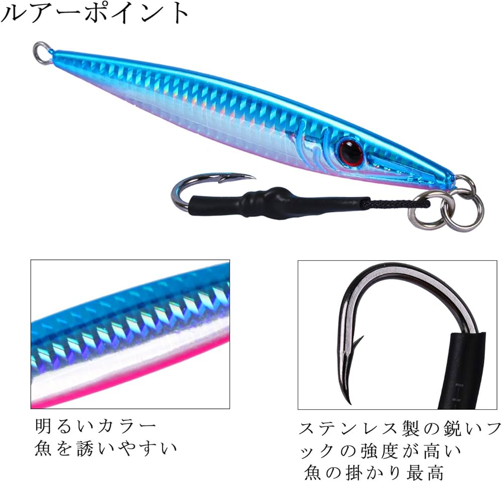 Amazon.co.jp: メタルジグセット 200g 投げ釣り用ルアー スロー