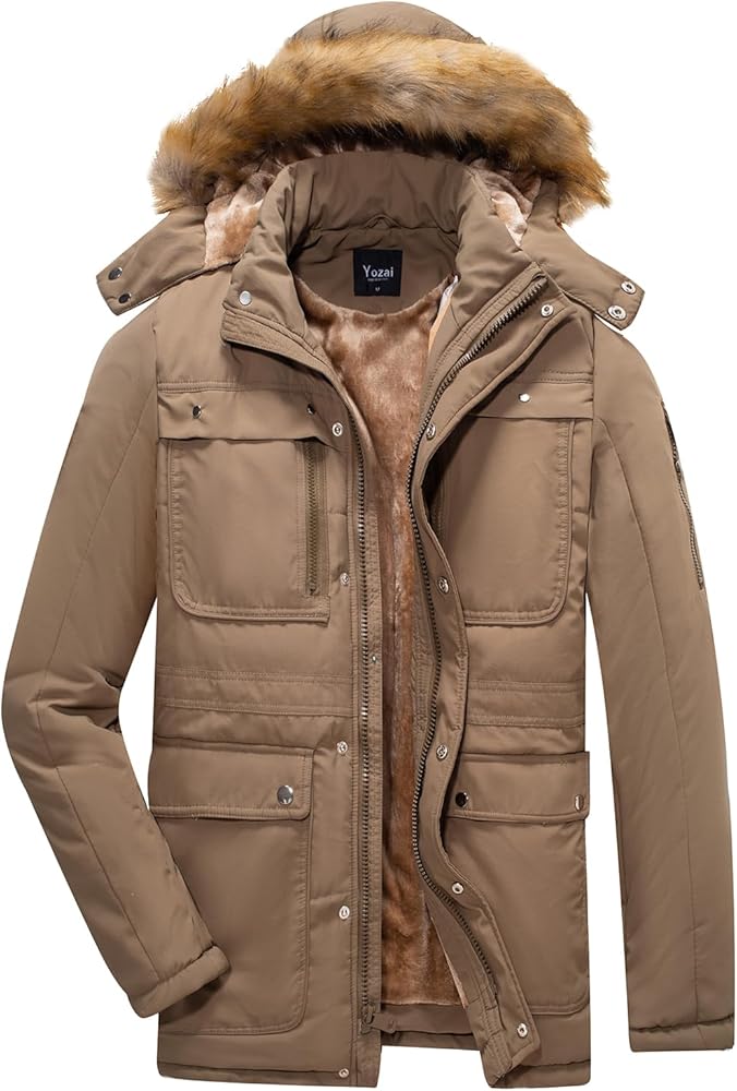 Amazon.com: Yozai Men Winter Coats, Warm Winter Jackets for Mens
