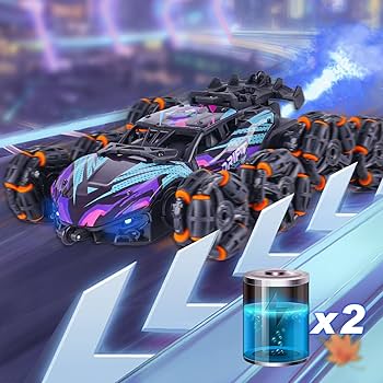 Amazon.com: NEXBOX Cool 8 Wheels Hand Controlled RC Stunt Car Toys