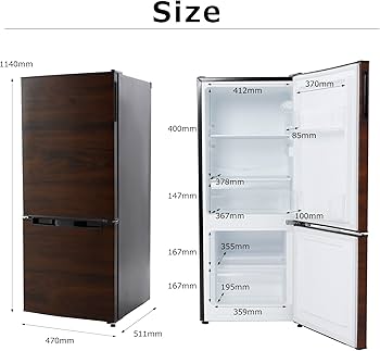 Amazon | TOHOTAIYO 2ドア冷凍冷蔵庫 SW-2117FTR-D | 冷蔵庫 通販