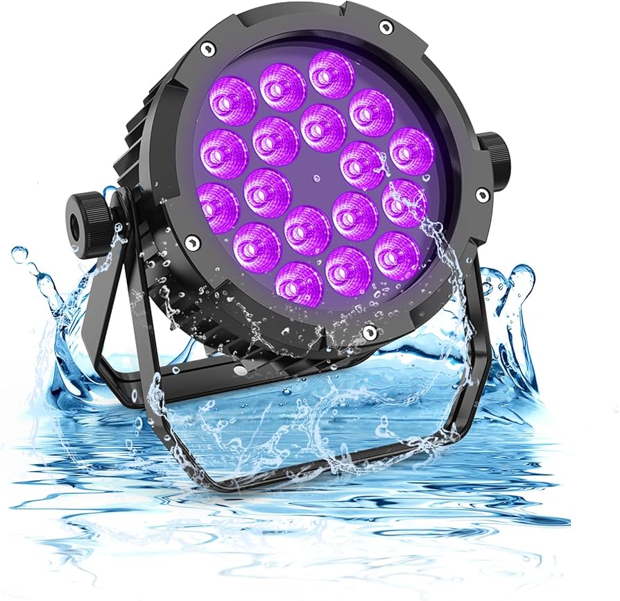 Amazon.com: LED Par Light 18X18W IP67 防水RGBWA+UV DMX 戶外舞台燈