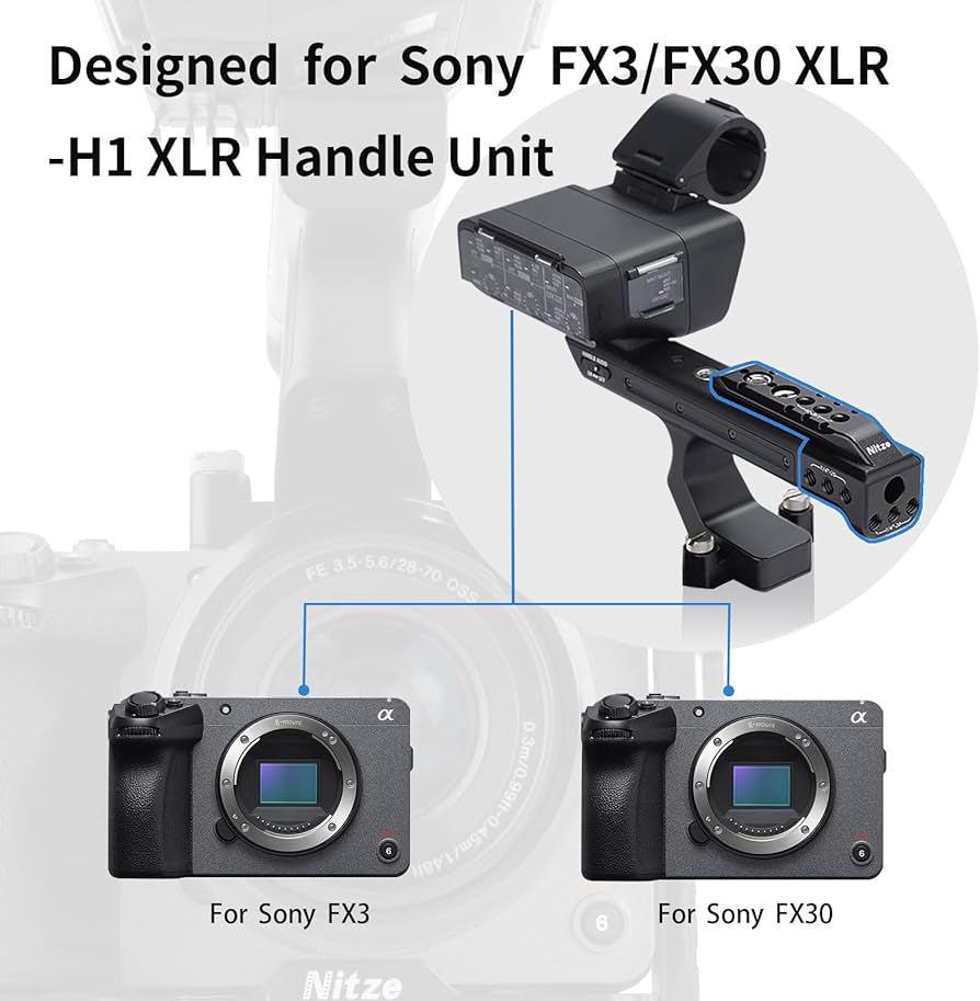 Amazon.com : Nitze Extension Rig for Sony FX3 / FX30 XLR-H1 XLR