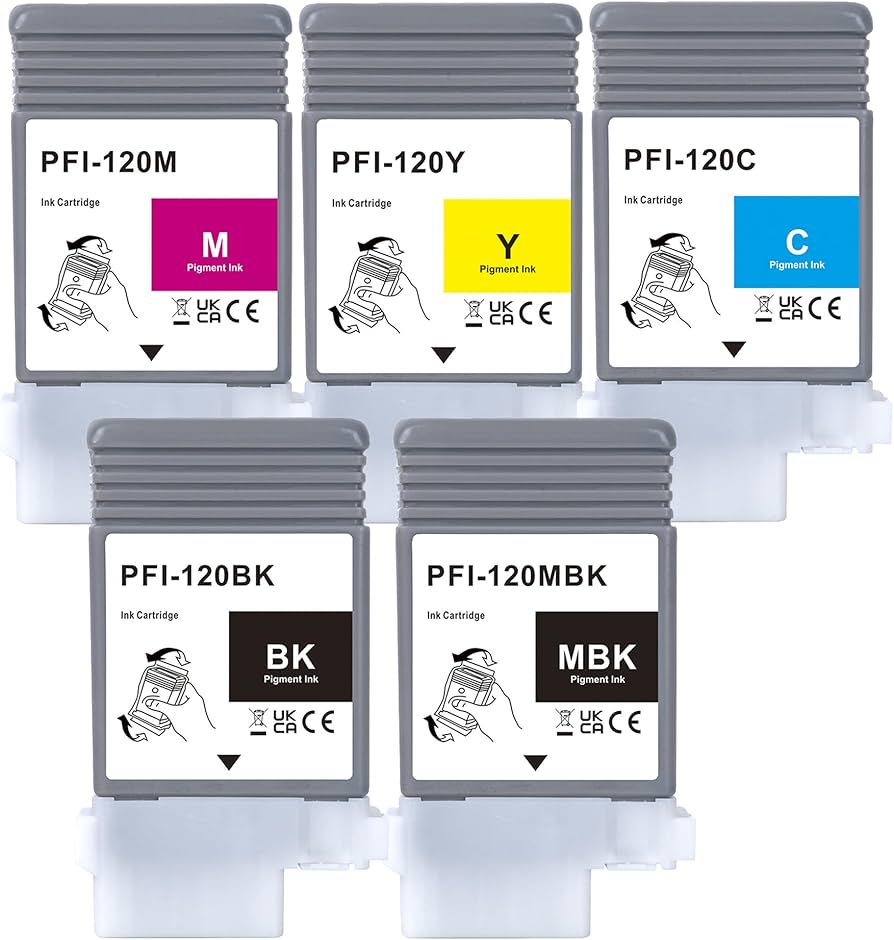 Amazon.co.jp: LCL CANON用 キャノン用 PFI-120 顔料 (5パック マット