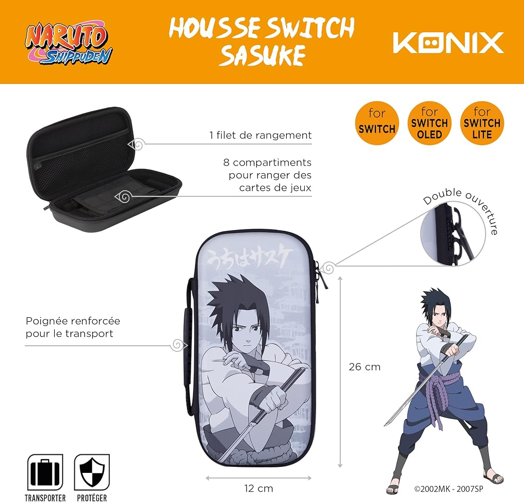 Amazon.com: Konix Naruto Shippuden Protective Case for Nintendo