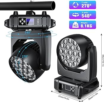 Amazon.com: LED Moving Head Light 19x15W Beam/Wash/Zoom Effect